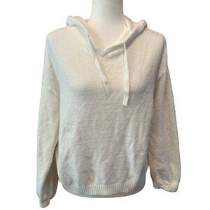 Cozy Soma Weekend White Hooded Sweater Size Large